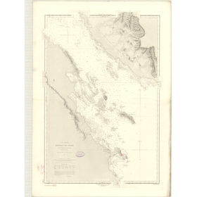 Reproduction carte marine ancienne Shom - 3464 - JUBAL (Détroit) - INDIEN (Océan),ROUGE (Mer) - (1875 - 1984)