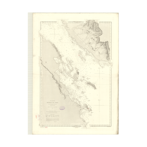 Reproduction carte marine ancienne Shom - 3464 - JUBAL (Détroit) - INDIEN (Océan),ROUGE (Mer) - (1875 - 1984)