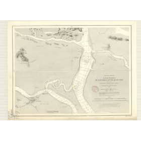 Reproduction carte marine ancienne - 3506 - TONKIN (Golfe), TONG KIN (Delta), HAI PHONG (Abords) - VIETNAM - PACIFIQUE - (1876 -