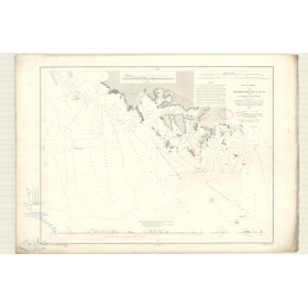 Reproduction carte marine ancienne Shom - 3516 - TONKIN (Golfe), TONG-KIN (Delta), CAC-BA (Mouillage), LACH HUYEN (Mouil