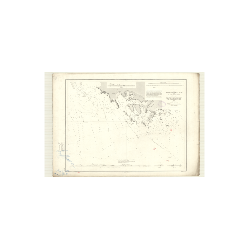 Reproduction carte marine ancienne Shom - 3516 - TONKIN (Golfe), TONG-KIN (Delta), CAC-BA (Mouillage), LACH HUYEN (Mouil