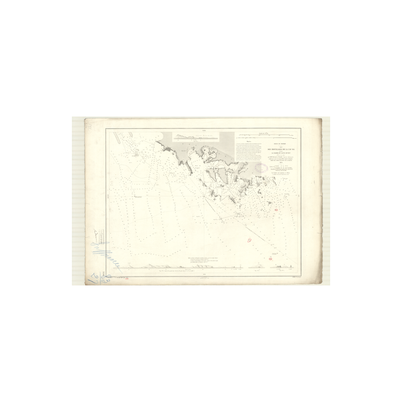 Reproduction carte marine ancienne - 3516 - TONKIN (Golfe), TONG-KIN (Delta), CAC-BA (Mouillage), LACH HUYEN (Mouillage) - VIETN