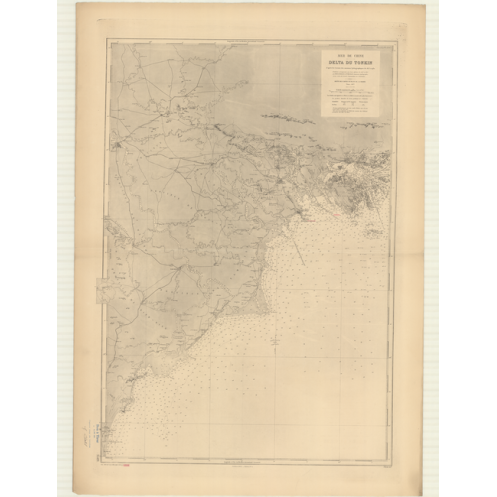 Reproduction carte marine ancienne Shom - 3519 - TONKIN (Golfe), TONG KIN (Delta) - VIETNAM - pACIFIQUE,CHINE (Mer) - (1