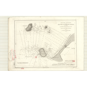 Carte marine ancienne - 3520 - MAYOTTE (île), ZAOUDZI (Rade), DZAOUDZI (Rade) - COMORES - INDIEN (Océan), INDES (Mer) - (1877 -