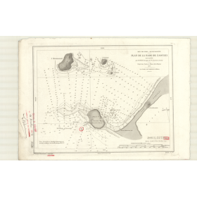 Reproduction carte marine ancienne - 3520 - MAYOTTE (île), ZAOUDZI (Rade), DZAOUDZI (Rade) - COMORES - INDIEN (Océan), INDES (Me