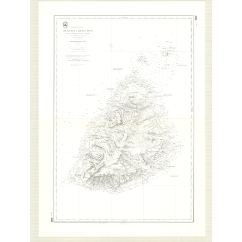 Carte marine ancienne - 3522 - FRANCE (île) - MAURICE (île) - INDIEN (Océan), INDES (Mer) - (1877 - 1988)