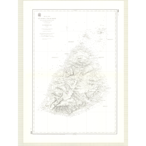 Reproduction carte marine ancienne - 3522 - FRANCE (île) - MAURICE (île) - INDIEN (Océan), INDES (Mer) - (1877 - 1988) Reproduction carte marine ancienne - 3522 - FRANCE (île) - MAURICE (île) - INDIEN (Océan), INDES (Mer) - (1877 - 1988)