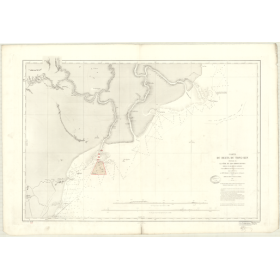 Reproduction carte marine ancienne Shom - 3524 - TONKIN (Golfe), TONG-KIN (Delta), CUA BA, LAC, LACH, TRAN - VIETNAM - p