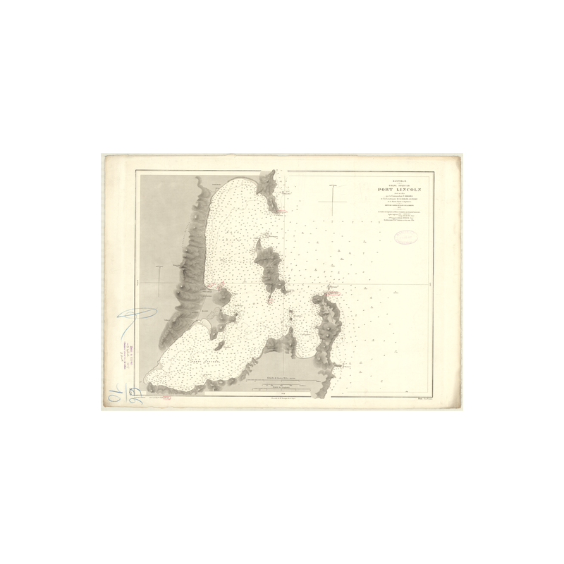 Reproduction carte marine ancienne - 3529 - SPENCER (Golfe), LINCOLN (Port) - AUSTRALIE (Côte Sud) - INDIEN (Océan) - (1877 - ?)