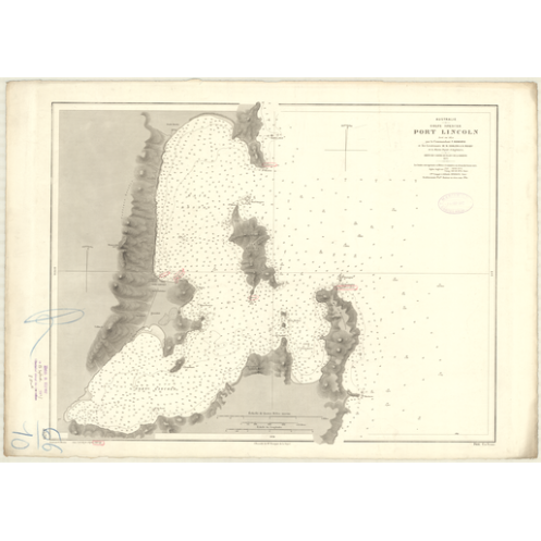Reproduction carte marine ancienne - 3529 - SPENCER (Golfe), LINCOLN (Port) - AUSTRALIE (Côte Sud) - INDIEN (Océan) - (1877 - ?) Reproduction carte marine ancienne - 3529 - SPENCER (Golfe), LINCOLN (Port) - AUSTRALIE (Côte Sud) - INDIEN (Océan) - (1877 - ?)