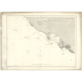 Reproduction carte marine ancienne - 3532 - GALLE (Abords), GINDURAH (Roche), BELLOWS (Roche) - SRI LANKA, CEYLAN - INDIEN (Océa