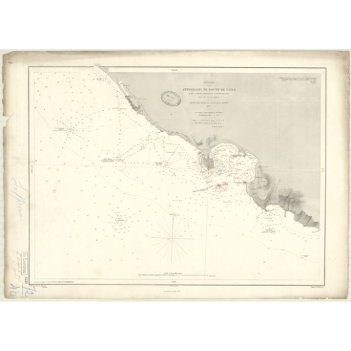 Reproduction carte marine ancienne - 3532 - GALLE (Abords), GINDURAH (Roche), BELLOWS (Roche) - SRI LANKA, CEYLAN - INDIEN (Océa Reproduction carte marine ancienne - 3532 - GALLE (Abords), GINDURAH (Roche), BELLOWS (Roche) - SRI LANKA, CEYLAN - INDIEN (Océa
