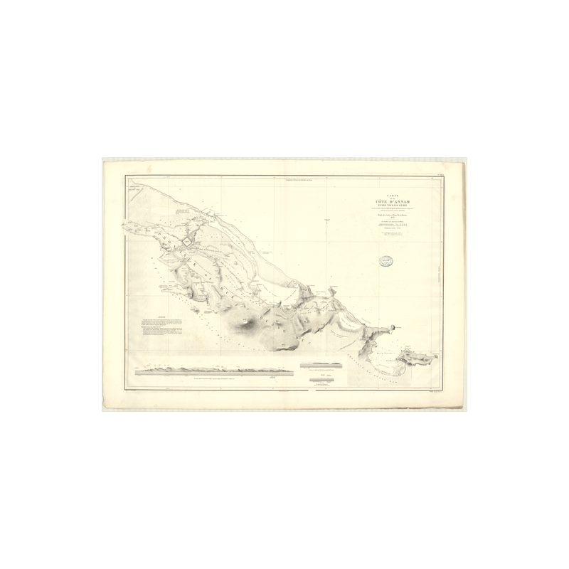 Carte marine ancienne - 3640 - ANNAM, de NANG, HUE - VIETNAM - PACIFIQUE, CHINE (Mer) - (1878 - 1882)