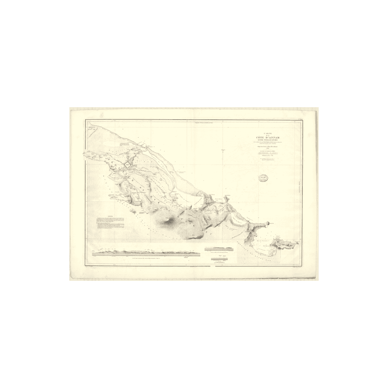 Reproduction carte marine ancienne - 3640 - ANNAM, DA NANG, HUE - VIETNAM - PACIFIQUE, CHINE (Mer) - (1878 - 1882)