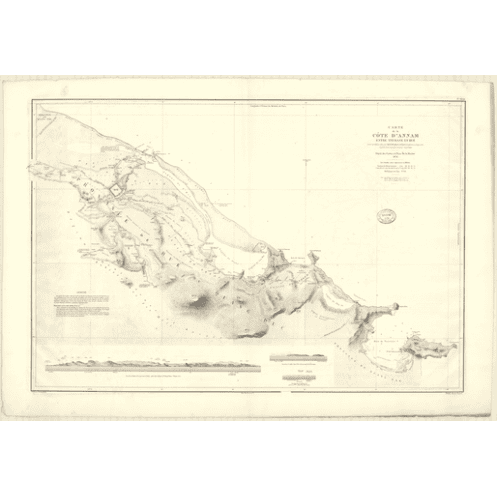Reproduction carte marine ancienne - 3640 - ANNAM, DA NANG, HUE - VIETNAM - PACIFIQUE, CHINE (Mer) - (1878 - 1882) Reproduction carte marine ancienne - 3640 - ANNAM, DA NANG, HUE - VIETNAM - PACIFIQUE, CHINE (Mer) - (1878 - 1882)