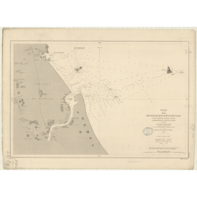Reproduction carte marine ancienne - 3642 - TONKIN (Golfe), TONG-KIN (Golfe), CUA-HOI (Cours), HON MATT (île), HON MATT, CUA, LO