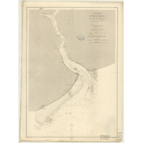 Carte marine ancienne - 3650 - PEGU, MARTABAN (Golfe), RANGOON (Rivière) - BIRMANIE - INDIEN (Océan), BENGALE (Golfe) - (1878 -