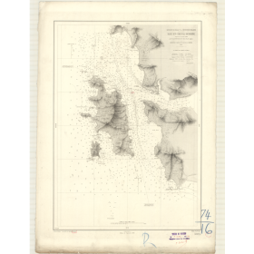 Reproduction carte marine ancienne Shom - 3692 - d'NDING (îles) - INDONESIE,MALAISIE (Côte Ouest) - pACIFIQUE,MALACCA