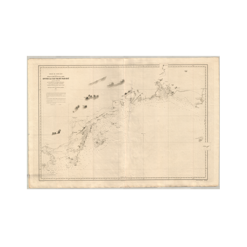 Reproduction carte marine ancienne - 3944 - TONG-KIN (Golfe), TONKIN (Golfe), TONKIN, CAC, BA, PAK, HOI - CHINE, VIETNAM - PACIF