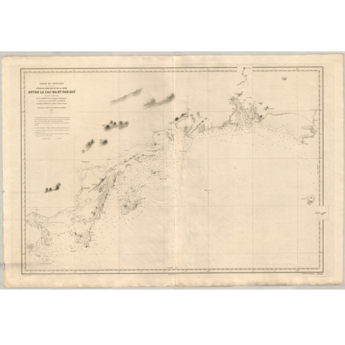 Carte marine ancienne - 3944 - TONG-KIN (Golfe), TONKIN (Golfe), TONKIN, CAC, BA, PAK, HOI - CHINE, VIETNAM - PACIFIQUE - (1883