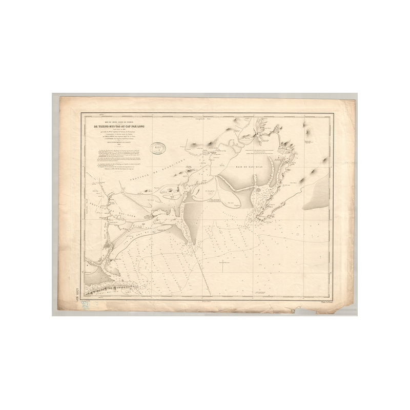 Reproduction carte marine ancienne - 4309 - TONKIN (Golfe), TSIENG, MUI, TAO, PAK, LONG (Cap) - VIETNAM - PACIFIQUE, CHINE (Mer)