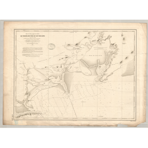 Reproduction carte marine ancienne Shom - 4309 - TONKIN (Golfe), TSIENG, MUI, TAO, pAK, LONG (Cap) - VIETNAM - pACIFIQUE