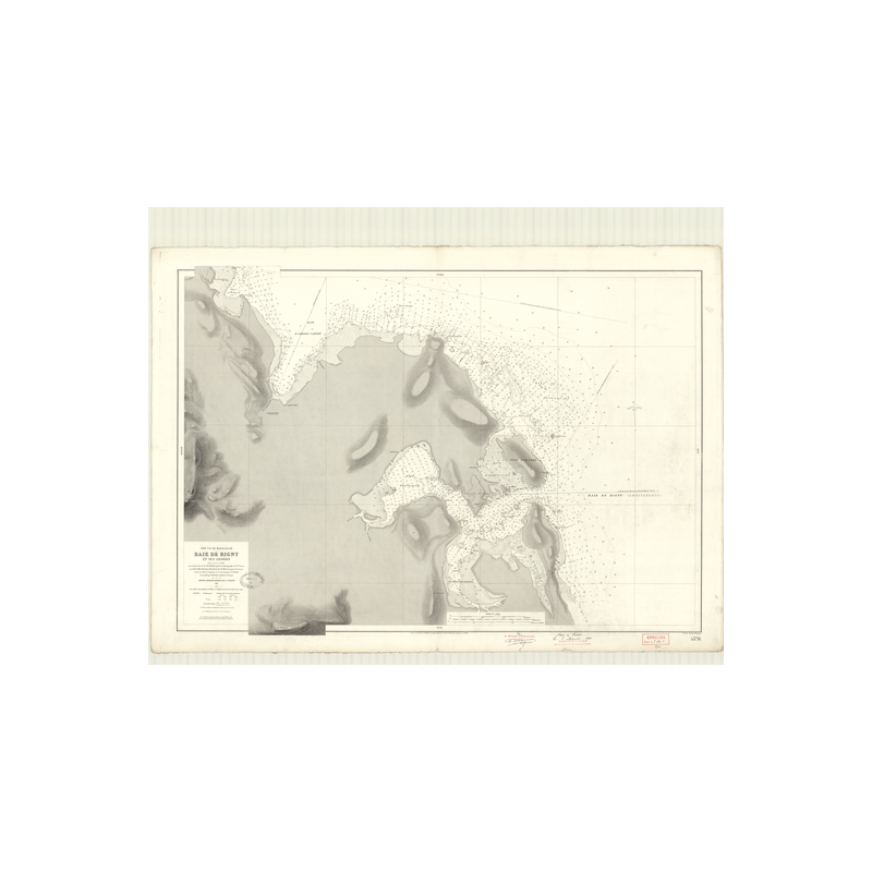 Reproduction carte marine ancienne Shom - 5376 - RIGNY (Baie - Abords) - MADAGASCAR (Côte Nord-Est) - INDIEN (Océan) -