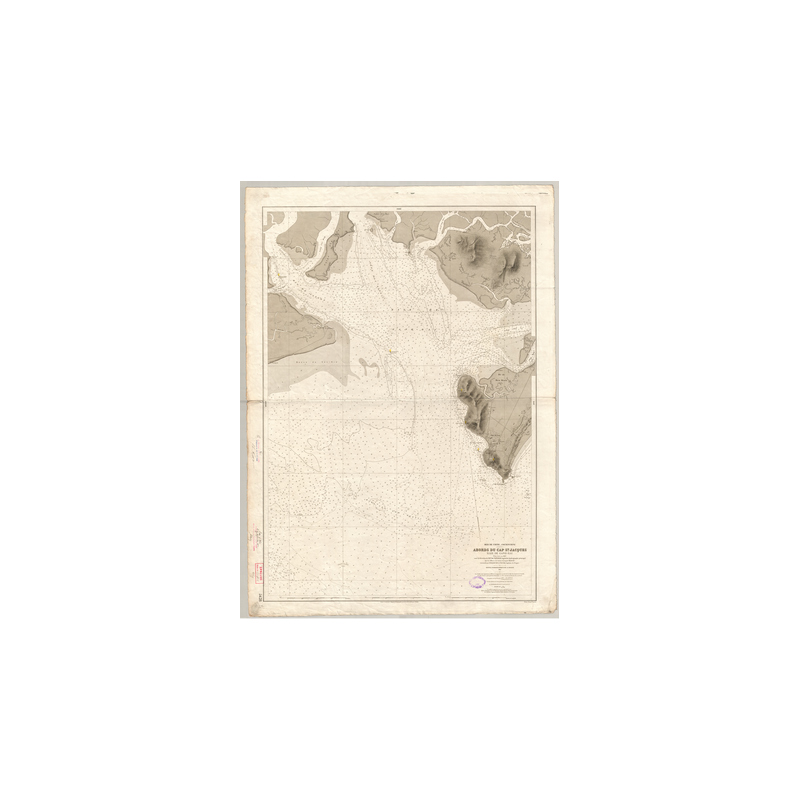 Reproduction carte marine ancienne - 5428 - SAINT-JACQUES (Cap - Abords), GANH-RAI (Baie) - COCHINCHINE, VIETNAM - PACIFIQUE, CH
