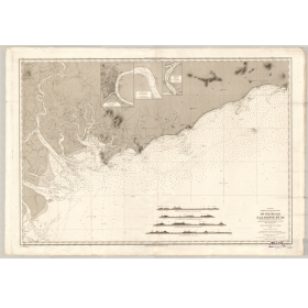 Reproduction carte marine ancienne - 5495 - SAINT-JACQUES (Cap - Abords), CUA BA LAI, KE GA (Pointe) - INDOCHINE, VIETNAM - PACI