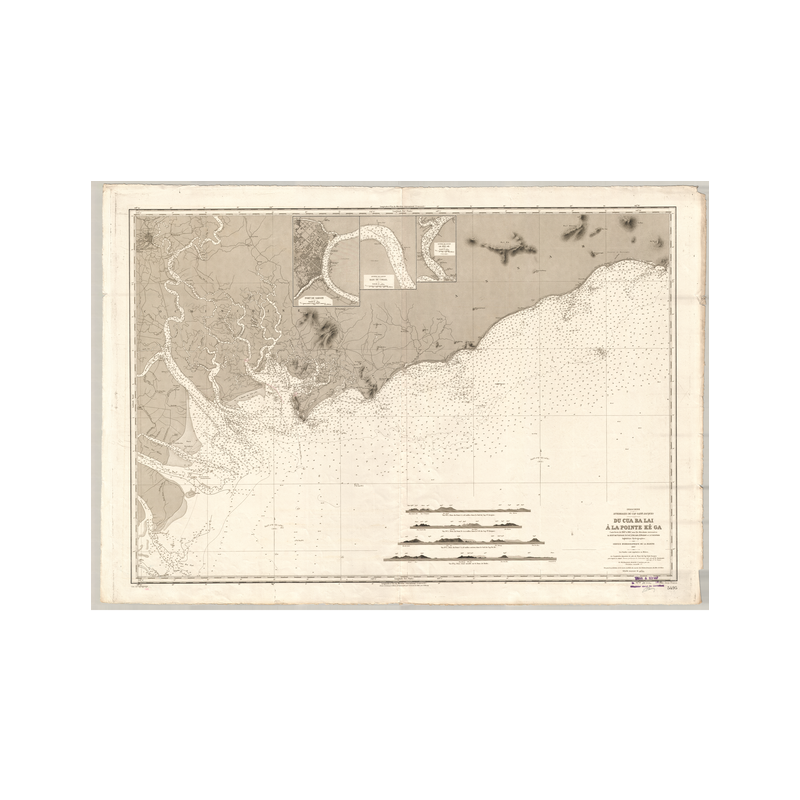 Reproduction carte marine ancienne - 5495 - SAINT-JACQUES (Cap - Abords), CUA BA LAI, KE GA (Pointe) - INDOCHINE, VIETNAM - PACI