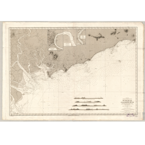 Reproduction carte marine ancienne Shom - 5495 - SAINT-JACQUES (Cap - Abords), CUA BA LAI, KE GA (Pointe) - INDOCHINE,VI
