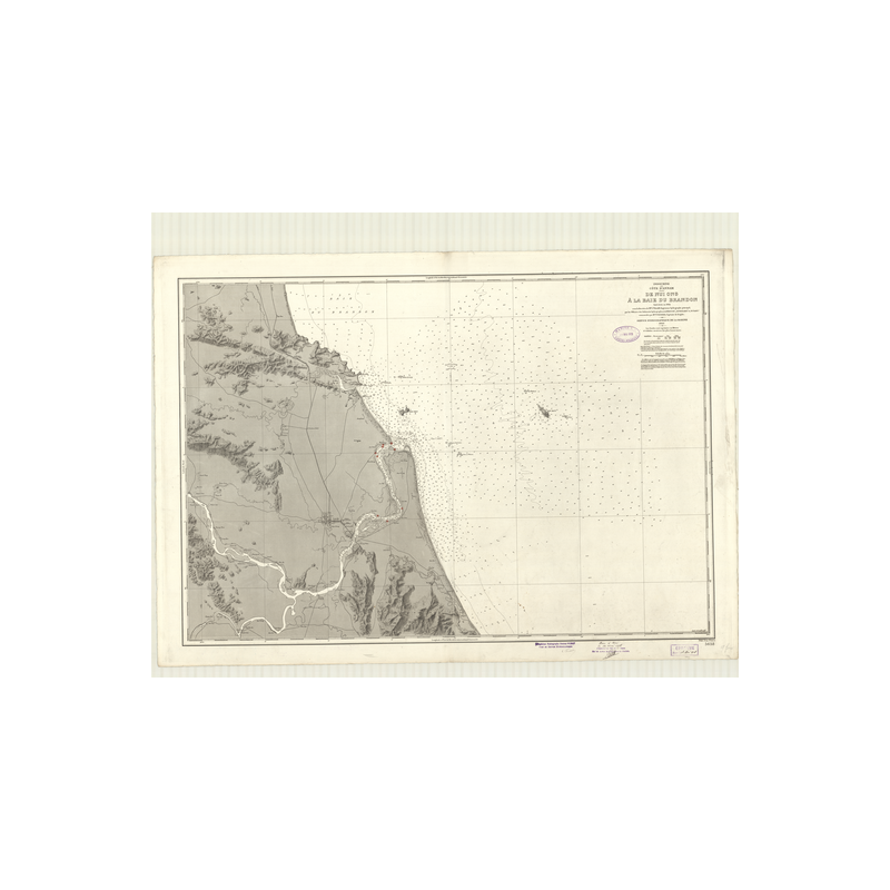 Reproduction carte marine ancienne - 5658 - ANNAM, NUI ONG, BRANDON (Baie) - INDOCHINE, VIETNAM - PACIFIQUE, CHINE (Mer) - (1928
