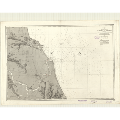 Reproduction carte marine ancienne Shom - 5658 - ANNAM, NUI ONG, BRANDON (Baie) - INDOCHINE,VIETNAM - pACIFIQUE,CHINE (M