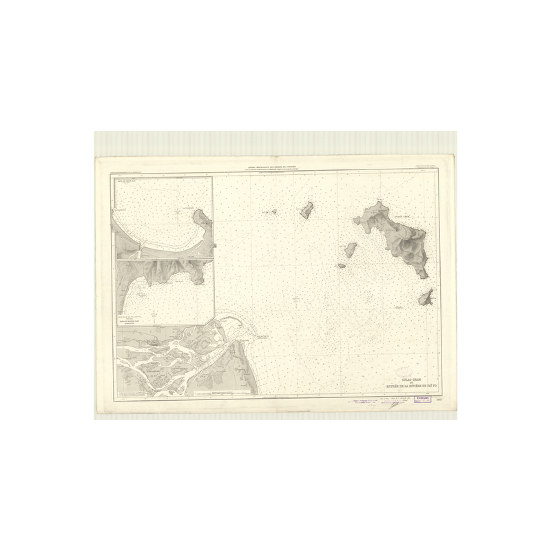 Reproduction carte marine ancienne Shom - 5661 - ANNAM, CHON MAY (Baie), TUA MOI (Baie) - VIETNAM - pACIFIQUE,CHINE (Mer