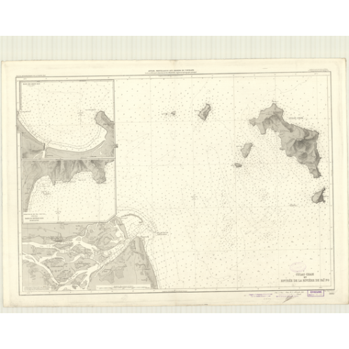 Reproduction carte marine ancienne Shom - 5661 - ANNAM, CHON MAY (Baie), TUA MOI (Baie) - VIETNAM - pACIFIQUE,CHINE (Mer