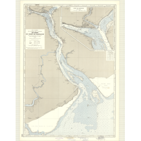 Reproduction carte marine ancienne Shom - 6459 - MARTABAN (Golfe), RANGOON (Port) - BIRMANIE - INDIEN (Océan),ANDAMAN (