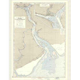 Reproduction carte marine ancienne - 6459 - MARTABAN (Golfe), RANGOON (Port) - BIRMANIE - INDIEN (Océan), ANDAMAN (Mer) - (1963