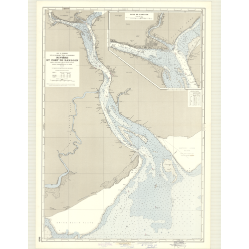 Reproduction carte marine ancienne - 6459 - MARTABAN (Golfe), RANGOON (Port) - BIRMANIE - INDIEN (Océan), ANDAMAN (Mer) - (1963 Reproduction carte marine ancienne - 6459 - MARTABAN (Golfe), RANGOON (Port) - BIRMANIE - INDIEN (Océan), ANDAMAN (Mer) - (1963
