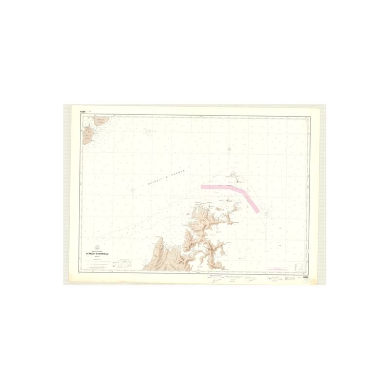 Reproduction carte marine ancienne - 6639 - HORMUZ (Détroit) - INDIEN (Océan), PERSIQUE (Golfe), OMAN (Golfe) - (1975 - 2000)