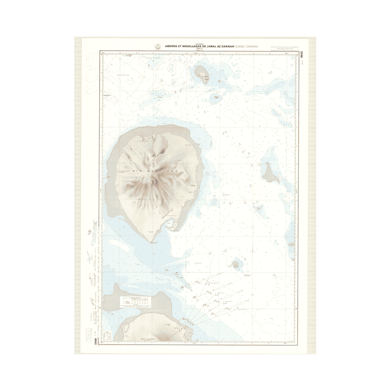 Reproduction carte marine ancienne - 6642 - JABAL AZ ZANNAH (Mouillages - Abords), DJEBEL DHANNA (Mouillages - Abords) - EMIRATS