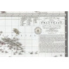 Reproduction carte marine ancienne de la polynésie en 1826