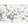 Reproduction of old nautical chart of Polynesia in 1826