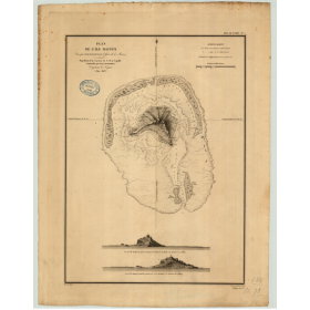 Carte marine ancienne - 688 - SOCIETE (îles), MAUPITI (île) - POLYNESIE FRANCAISE - PACIFIQUE - (1827 - ?)