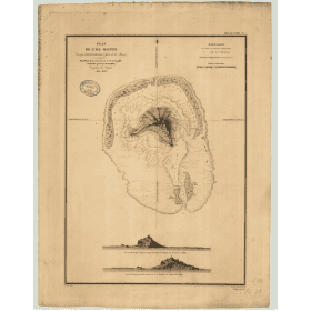 Reproduction carte marine ancienne - 688 - SOCIETE (îles), MAUPITI (île) - POLYNESIE FRANCAISE - PACIFIQUE - (1827 - ?)