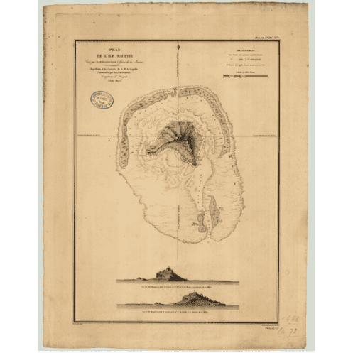 Reproduction carte marine ancienne - 688 - SOCIETE (îles), MAUPITI (île) - POLYNESIE FRANCAISE - PACIFIQUE - (1827 - ?) Reproduction carte marine ancienne - 688 - SOCIETE (îles), MAUPITI (île) - POLYNESIE FRANCAISE - PACIFIQUE - (1827 - ?)