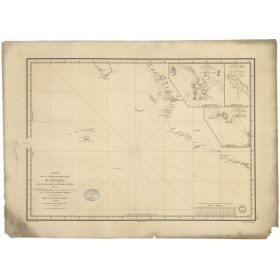 Reproduction carte marine ancienne - 840 - SAINT LUCAS (Cap), ACAPULCO - MEXIQUE (Côte Ouest) - PACIFIQUE, AMERIQUE DU NORD (Côt