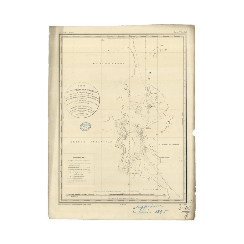 Carte marine ancienne - 856 - ANAMBAS (Archipel) - PACIFIQUE, CHINE (Mer) - (1828 - 1895)
