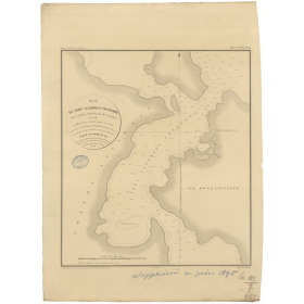 Reproduction carte marine ancienne - 857 - ANAMBAS (Archipel), CLERMONT-TONNERRE (Port), SALAT SIMANG - PACIFIQUE, CHINE (Mer) -
