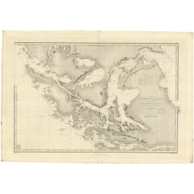 Carte marine ancienne - 877 - MAGELLAN (Détroit) - CHILI - PACIFIQUE, AMERIQUE DU SUD - (1838 - 1917)