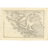 Reproduction carte marine ancienne Shom - 877 - MAGELLAN (Détroit) - CHILI - pACIFIQUE,AMERIQUE de SUD - (1838 - 1917)